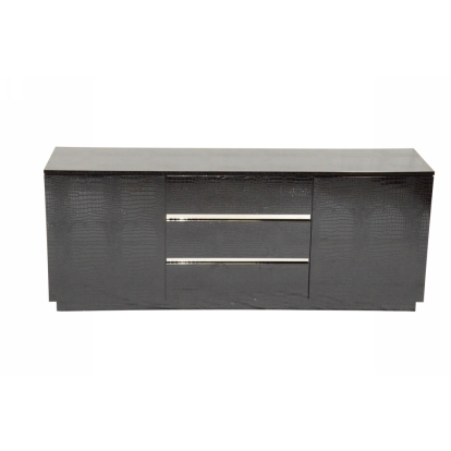 Armani Xavira Skyline Modern Black Crocodile Lacquer Buffet Black Buffet 12638 VGUNAC636-180-BLK