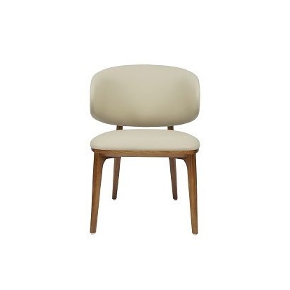 Modrest Chance Cream Fabric and Walnut Dining Chair Set of 2 Cream Dining Chair 79640Z VGCS-CH-21045