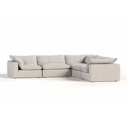 Divani Casa Garman Modern Light Grey Modular Sectional Sofa-5-Piece Sectional 85556 VGKKKF2651-MOD-GRY-SECT-5-Piece Sectional