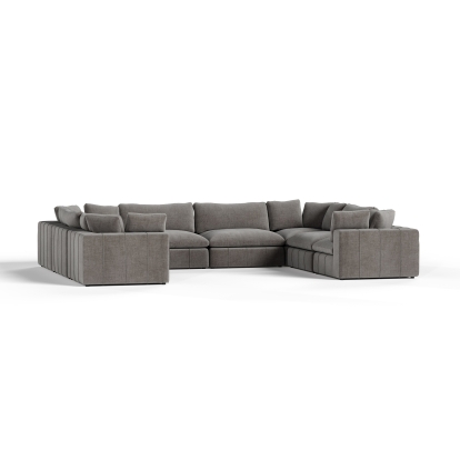 Divani Casa Vicki Modern Grey Fabric Modular Sectional Sofa-8-Piece Sectional 83531 VGKK-KF.8033-SECT-GRY-8-Piece Sectional