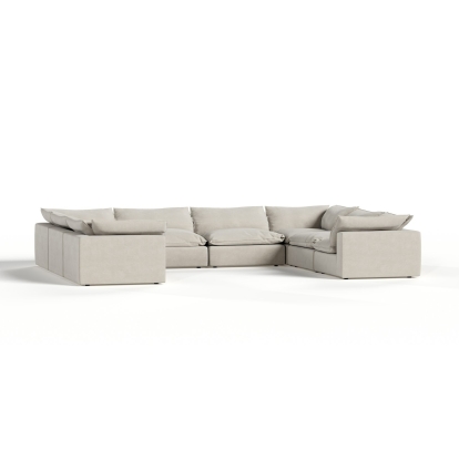 Divani Casa Garman Modern Light Grey Modular Sectional Sofa-8-Piece Sectional 83557 VGKKKF2651-MOD-GRY-SECT-8-Piece Sectional