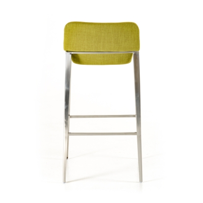 Modrest Adhil Mid-Century Green Fabric Bar Stool Green Bar Stool 71441 VGOBA105-F-GRN