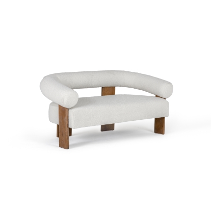 Modrest Aledo Modern Off-White Fabric + Oak Loveseat Off-White Loveseat 81793 VGMY-1361-L