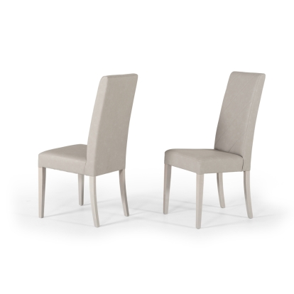 Nova Domus Alexa Italian Modern Grey Dining Chair (Set of 2) Grey Dining Chair 73706AZ|73706Z VGACALEXA-CHR