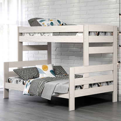 Furniture Of America Damaris Rustic White Twin-Full Bunkbed Model AM-BK306WH-BED
