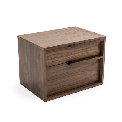 Modrest Amberlie Modern Walnut Nightstand Brown Nightstand 78842 VGMABR-96-WAL-NS