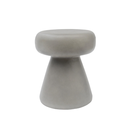 Modrest Boyd Modern Grey Concrete Round Stool Grey Dining Chair 75501 VGLBANA-STR-02