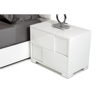Modrest Monza Italian Modern White Nightstand White Nightstand 17590C VGACMONZA-NS