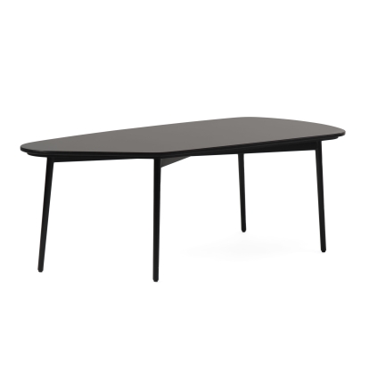 Modrest Andros Black Marble + Black Metal Coffee Table Black Coffee Table 79104 VGGMM-CT-1582-BLK-CT