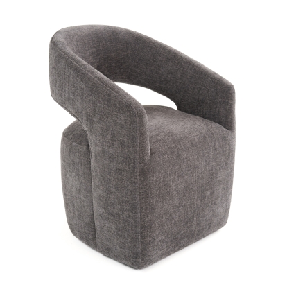 Modrest Angie Modern Dark Grey Fabric Dining Chair Dark Grey Dining Chair 82030|82030A VGKK-KF-Y1230-DKGRY