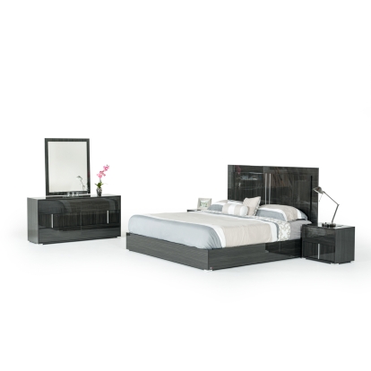 Modrest Ari Italian Modern Grey Nightstand Grey Nightstand 73821 VGACARI-NS