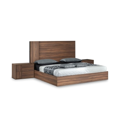 Nova Domus Asus Italian Modern Walnut Bed Walnut Bed 77638|77006A VGACASUS-BED
