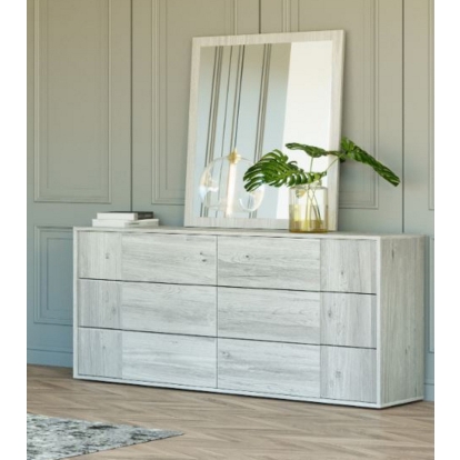 Nova Domus Asus Italian Modern White Washed Oak Mirror Grey Mirror 77120 VGACASUS-MIR-ASH