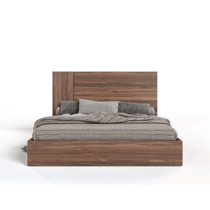 Nova Domus Asus Italian Modern Walnut Bed Walnut Bed 77638|77006A VGACASUS-BED