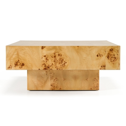 Modrest August Modern Burl Square Coffee Table  Coffee Table 82752 VGMY-5377