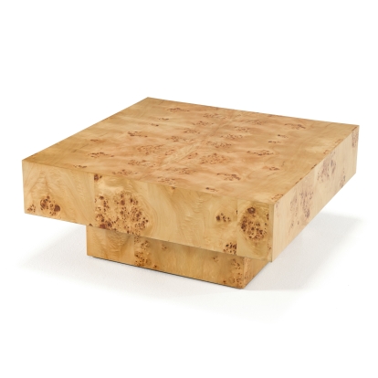 Modrest August Modern Burl Square Coffee Table  Coffee Table 82752 VGMY-5377