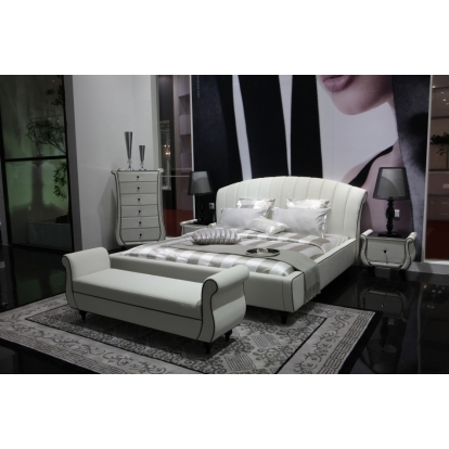 LA Furniture Auspicious Transitional White Nightstand VGSLE-AUSPICIOUS-NS Contemporary Style by Vig Furnitrue Number 14431 Catch Home Goods