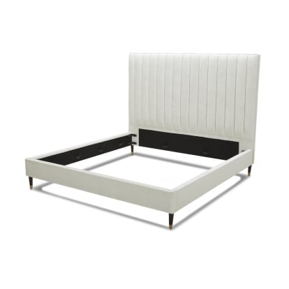 LA Furniture Hemlock Contemporary White Fabric Q Bed VGKK-B606-WHT-BED-Q Contemporary Style by Vig Furnitrue Number 79765 Catch Home Goods