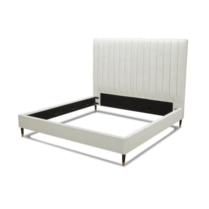 LA Furniture Hemlock Contemporary White Fabric Q Bed VGKK-B606-WHT-BED-Q Contemporary Style by Vig Furnitrue Number 79765 Catch Home Goods