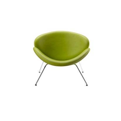 Modrest Anais Mid-Century Green Leatherette Accent Chair Green Lounge Chair 71434 VGOBB72-GRN