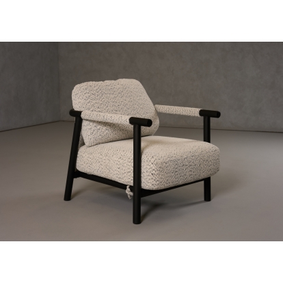 Modrest Balko Modern Grey Fabric + Black Accent Chair Grey Accent Chair 81905 VGHM-ST283-GRY