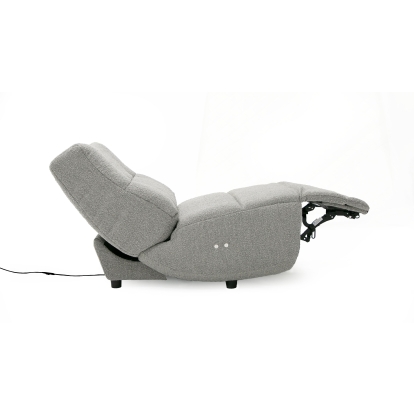 Divani Casa Basil Modern Grey Fabric Small Electric Recliner Chair Grey Lounge Chair 80859 VGSX-22056-RCLNR-SML-SLATE