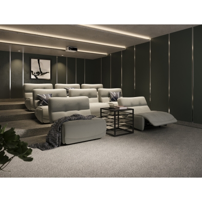 Divani Casa Basil Modern Grey Fabric Large Electric Recliner Chair Grey Lounge Chair 80858 VGSX-22056-RCLNR-LRG-SLATE