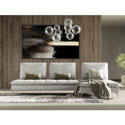 Modrest Bazzar Italian Right Facing Grey Leather Sectional Sofa Sectional Sofa 80212 VGFD-BAZAAR-G