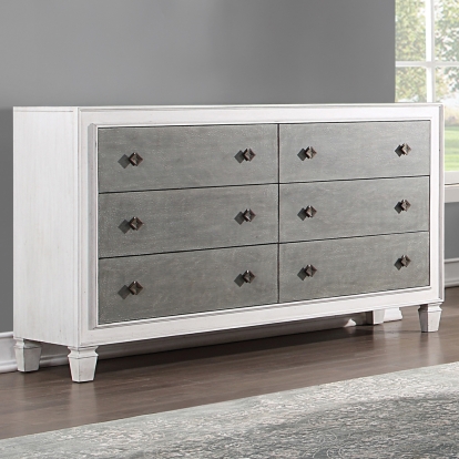 ACME Katia Rustic Gray & Weathered White Dresser Model BD00663