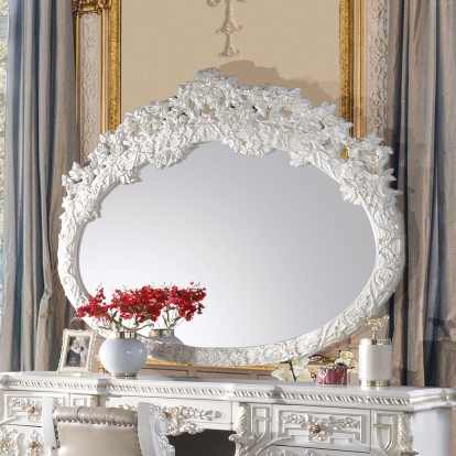 ACME Vanaheim Antique White Mirror Model BD00673