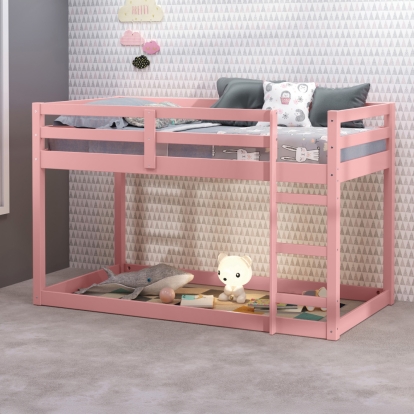 ACME Gaston II Pink Twin Loft Bed Model BD00768