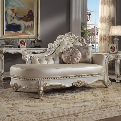 Acme Vendome Chaise with 2 Pillows Model BD01523