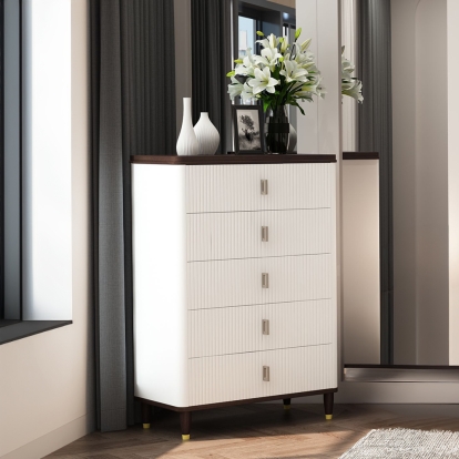 ACME Carena White & Walnut Chest Model BD02031