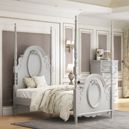 Acme Flora Twin Bed with Poster Model BD02204T