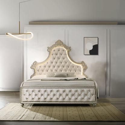Acme Lucienne Queen Bed with LED Model BD02335Q