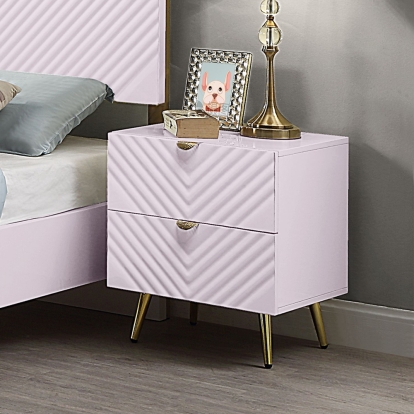 ACME Gaines Pink High Gloss Nightstand Model BD02663