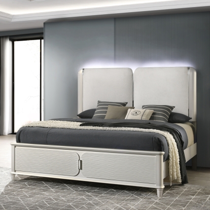 Acme Laveda Eastern King Bed with LED Model BD03791EK