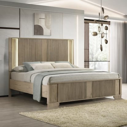 Acme Lakkari Eastern King Bed with LED Model BD04871EK