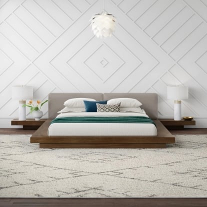 LA Furniture Tokyo Contemporary Walnut and Grey Platform Bed VGMABR-90-WAL-GRAY Contemporary Style by Vig Furnitrue Number 76818A|76817A Catch Home Goods