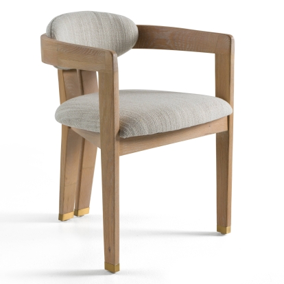 Modrest Belton Modern Off-White Fabric + White Wash Oak Dining Chair Off-White Dining Chair 81812 VGMY-2918-OFFWHT