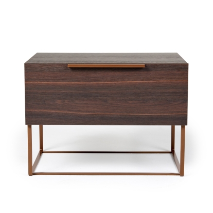 Nova Domus Benzon Italian Modern Dark Rovere Nightstand Walnut Nightstand 74163 VGACBENZON-NS