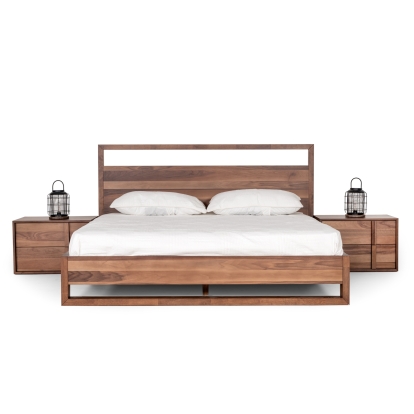 Nova Domus Berlin Modern Walnut Bed Walnut Bed 77114|77115|77115A|78018 VGMABR-92