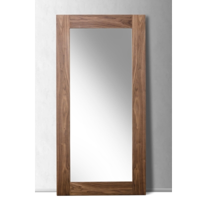 Modrest Beth Mid-Century Walnut Floor Mirror Walnut Mirror 16686 VGBBSP924-WAL