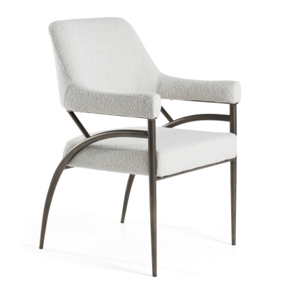 Modrest Betty Modern Off-White Fabric + Bronze Dining Chair Off-White Dining Chair 82747 VGGA-6264CH-1-OFF