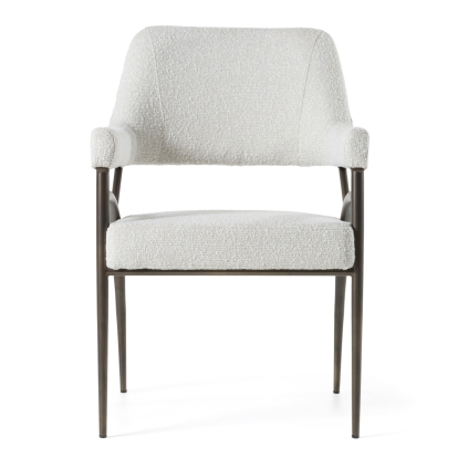 Modrest Betty Modern Off-White Fabric + Bronze Dining Chair Off-White Dining Chair 82747 VGGA-6264CH-1-OFF