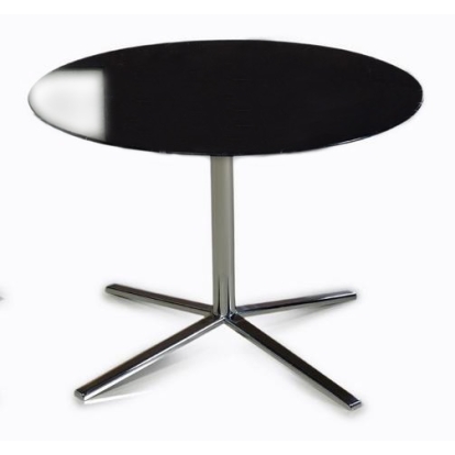 T48 Modern Black Round End Table Black End Table 12200 VGDVT48A-Blk