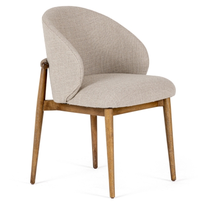 Modrest Blum Modern Beige Linen Dining Chair Beige Dining Chair 81809 VGMY-3741-BGE