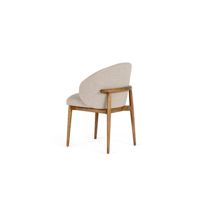 Modrest Blum Modern Beige Linen Dining Chair Beige Dining Chair 81809 VGMY-3741-BGE