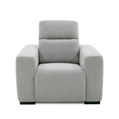 Divani Casa Bode Modern Grey Fabric Recliner Chair Grey Accent Chair 80438 VGMB-R211-P1-CHR-M31