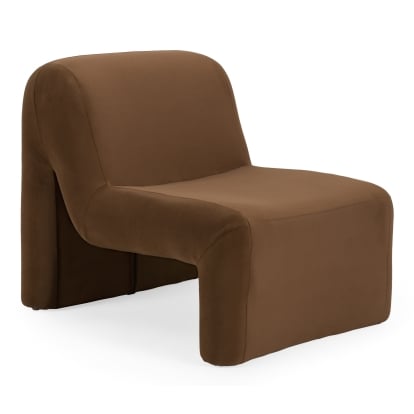 LA Furniture Bondi Modern Brown Velvet Accent Chair VGRH-RHT-825028-BRN Contemporary Style by Vig Furnitrue Number 83488 Catch Home Goods